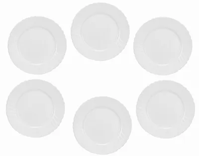 Produktbild von Epewex Flache Glas Dessertteller Weiß Rund 6 Stück