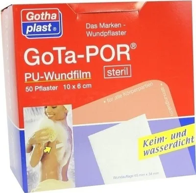Obrázek produktu pro Gota-PorPolyuretanfólie na rány 10x6 cm sterilní náplast 50 ks