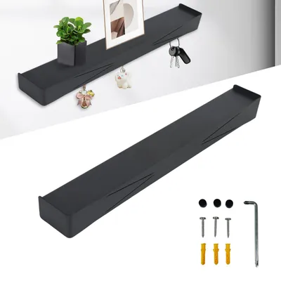 Wandhalterung aus Metall, Schlüsselhalter, 59 cm, schwarz