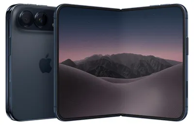 Produktbild von Apple iPhone Duo , 19,3 cm (7.6"), 1878 x 2670 Pixel, 256 GB, 48 MP, iOS 27, Dunkelblau