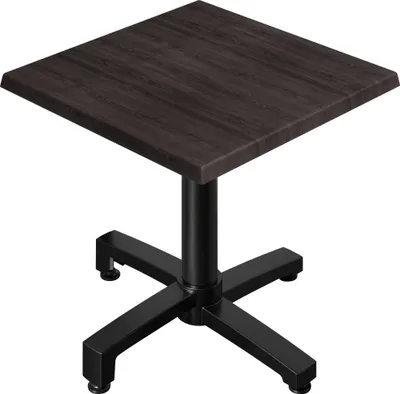 Produktbild von WBO | Bistro Außen Tisch | B:T:H 70 x 70 x 78,5 cm | Wenge / Schwarz | Quadratisch | Bistro Tisch Gastro Tisch
