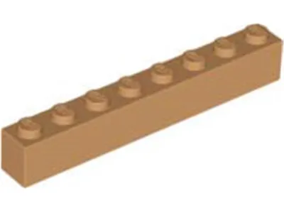 Produktbild von Lego® 250 Stück 3008 Stein Brick 1x8 Part Basic Steine 250 Mittleres Nougat