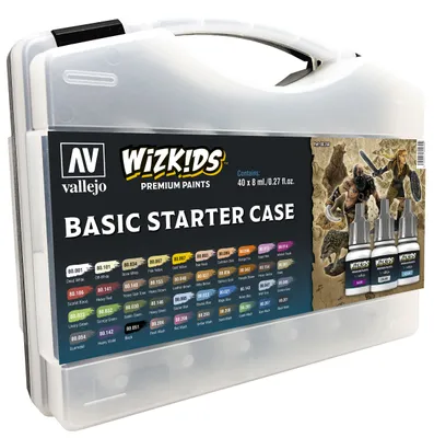 Image de Vallejo Starter Set 80260 40x 8ml WizKids Premium Couleurs Airbrush Miniatures Fantaisie