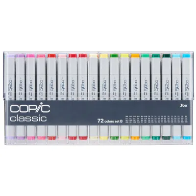 Produktbild von Copic Classic Set B Grafikmarker - Nachfüllbar mit Copic Ink - 72Stk