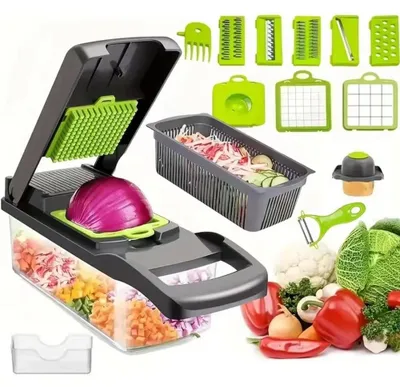 13-in-1 Gemüseschneider, BPA-frei, Würfelschneider, Zwiebelschneider