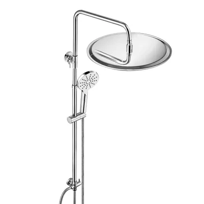 Immagine prodotto di JOHO Colonna Doccia Acciaio Inox Senza Miscelatore Fori Muro Regolabili Set Doccia a Pioggia Con Soffione Doccia in acciaio INOX 30 * 30 quadrato