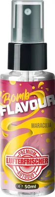 Produktbild von FLAVOUR BOMB Maracuja - Autoduft mit Maracuja-Geruch - Premium Lufterfrischer für den Auto-Innenraum