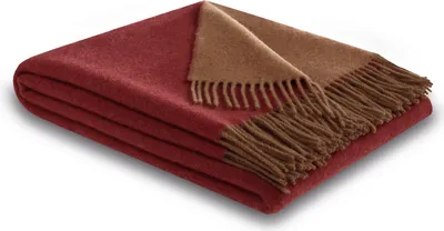 Produktbild von Biederlack Plaid mit Fransen  Farbe pepper-cashew Größe 130 x 170