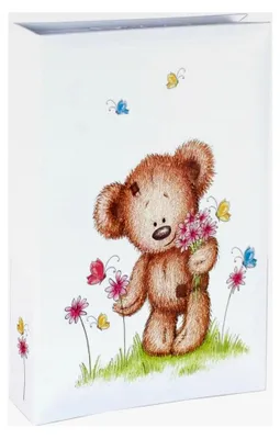 Produktbild von Erinnerungsbuch Baby Bear Fotobuch Fotobox: Farbe: Flower | Format: 300 Einsteckalbum