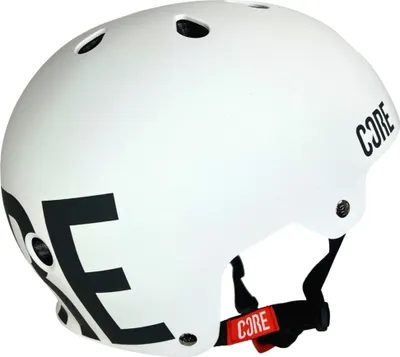 Produktbild von Core Street Stunt-Scooter Skate Dirt Helm Weiß/Logo Schwarz S/M (55-58cm)