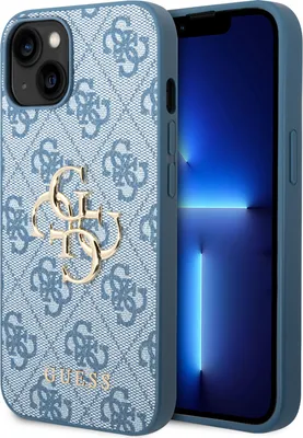 Image de Guess iPhone 15 Plus TPU Hardcase - 4G - Big Metal Logo - Bleu
