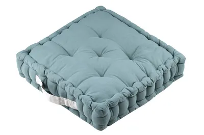 Produktbild von STOF | Bodenkissen - Sitzkissen - 45 x 45 x 10 cm - Blau-Farbe silber - Bodenpolster - Baumwolle