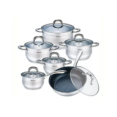 Produktbild von Kinghoff 12-teiliges Topfset aus Stahl KH-1098