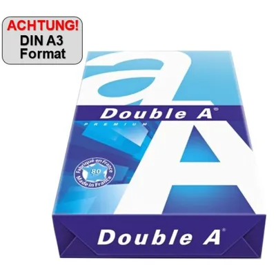 Image de Double A - papier double A3 A3 80gr White | copier | Pak un 500 feuilles | 5 pièces