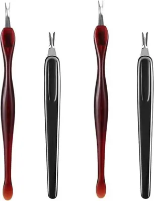 Produktbild von Nagelhautgabel, 4 Stück Nagelhautentferner, Cuticle Trimmer, Cuticle Pusher, Nagelhautschieber Cutter, für Finger und Zehennagelpflege