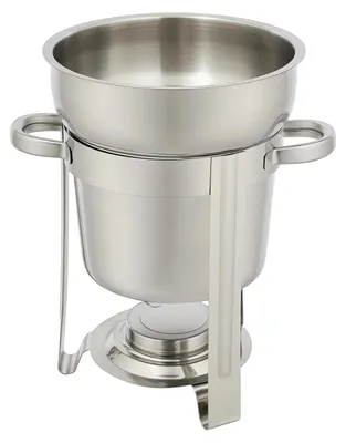 Obrázok produktu pre Sada ohrievacích nádob – ohrievacia nádoba na bufet, objem 7 litrov, z nehrdzavejúcej ocele 316L – ohrievacia nádoba na catering a reštaurácie – strieborná