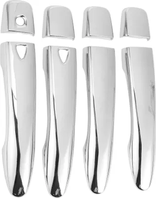 Produktbild von Smart Car Door Handle Cover Trim, Seitentürgriffabdeckung für Nissan Rogue 2014-2020 ABS Silberton, 1 Set