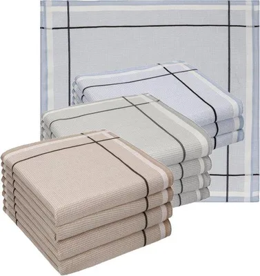 Produktbild von Famanu Stofftaschentücher 100% Baumwolle - Set von 12 Stück 40 x 40 cm