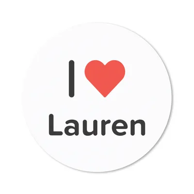 Produktbild von MuchoWow® Mauspad Mousepad Ich liebe - Lauren - Mädchen 40x40 cm - Mousepads - Maus Mat - Pad - Mausunterlage - Schreibtisch Accessoires
