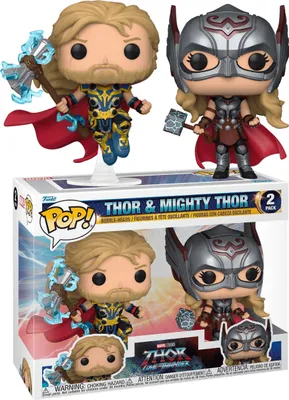 Immagine prodotto di Funko Pop! Marvel Thor Love and Thunder - Zestaw Figurki Thor i Mighty Thor
