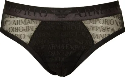 Produktbild von EMPORIO ARMANI Herren-Slip, sichtbare elastische Unterwäsche mit Logo und Unterwäsche aus transparentem Stoff, Artikel 112050 3F527, EUR XL - CN 175/100 - BR EG - MX EG, Poliammide 83%,Elasthan 17%