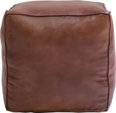 Produktbild von Lederpouf Tazi quadratisch - Braun