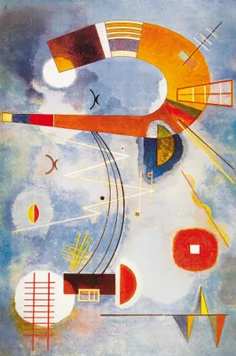 Obrázek produktu pro Wassily Kandinsky Art Print Picture - Round And Pointed, 1930 (120 x 180 cm)
