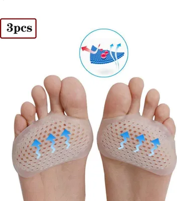 Produktbild von 3 Paar Fußballenpolster Set, Metatarsalgie Schmerzlinderungs-Pads, Fußballen Gelkissen, Geeignet zum Arbeiten, Laufen