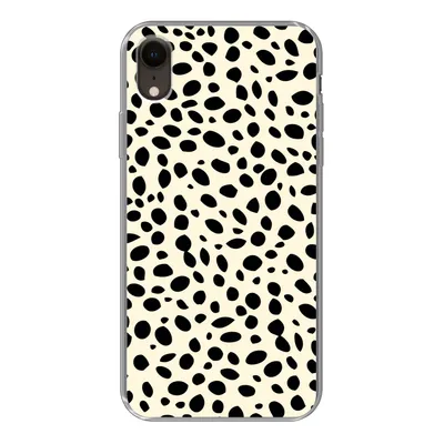 Produktbild von MuchoWow® Handyhülle Schutzhülle Hülle für iPhone XR Tiermuster - Punkte - Panther Silikon Softcase Handy Hülle - Schutzdeckel