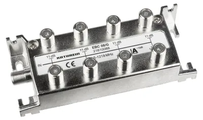 Obrázek produktu pro Kathrein EBC 08/G, 75 ohm, 5 - 1218 MHz, Stříbrná, 1 kusů, F, 52 mm
