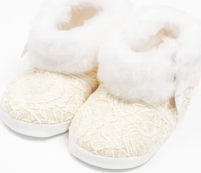 Obrázek produktu pro Kojenecké zimní krajkové kozačky New Baby 0-3 m béžové
