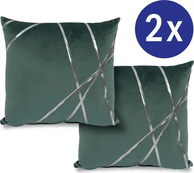 Immagine prodotto di Cuscino decorativo verde smeraldo 45 x 45 cm
