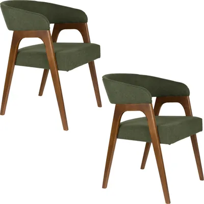 Produktbild von Dutchbone Adamello Esszimmerstuhl Grün - 2 er Set