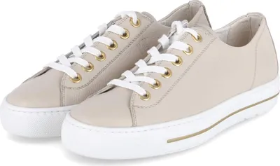 Immagine prodotto di Paul Green scarpe da ginnastica basse da donna in pelle liscia beige misura: 5½