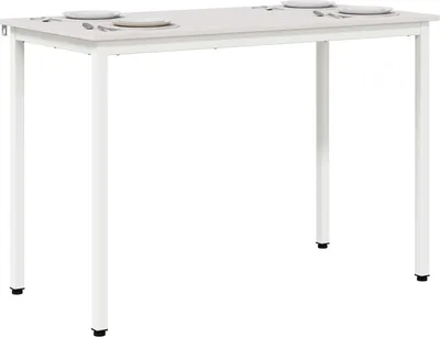 Produktbild von “2026 Modern“ Esstisch Weiß 110 x 55 x 75cm Massives Kiefernholz - Designermöbel 332261 - Esstische