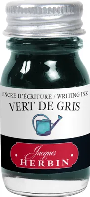 Produktbild von Jacques Herbin 6x Tinte + Tintenroller Flakon 10 ml vert de gris 11507T