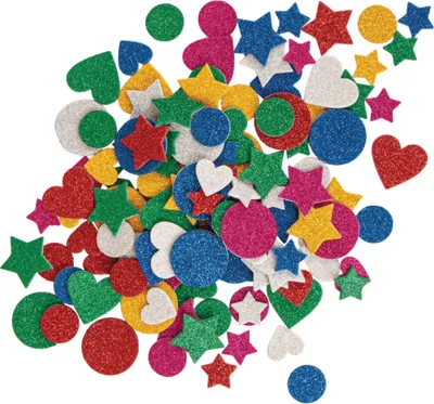 Immagine prodotto di Gomma espansa con glitter, autoadesiva, 360 pezzi