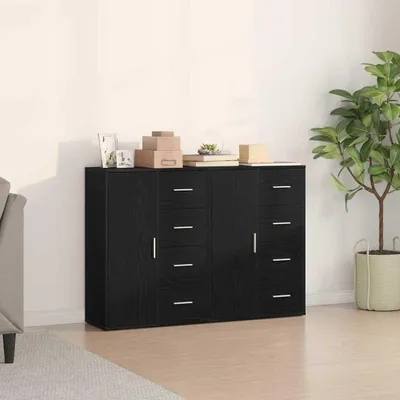 Zdjęcie produktu dla Komoda vidaXL, 2 sztuki, imitacja dębu, czarny, 60 x 31 x 84 cm