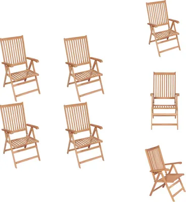 Produktbild von vidaXL Verstellbare Gartenstühle 4 Stk. Massivholz Teak -  Gartenstühle