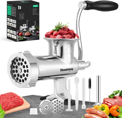 Zdjęcie produktu dla Maszynka do mięsa ręczna stalowa nr 10 nadziewarka kiełbas