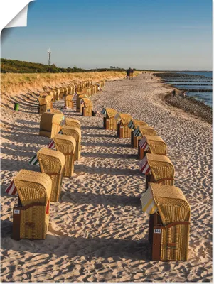 Produktbild von ARTland Poster Strandkörbe Ostseeküste in Wustrow Größe: 30x40 cm