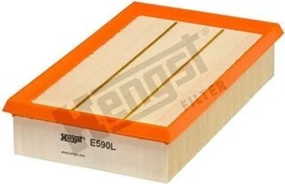 Produktbild von Luftfilter HENGST FILTER E590L für FORD Focus II Schrägheck (DA, HCP, DP) Filtereinsatz