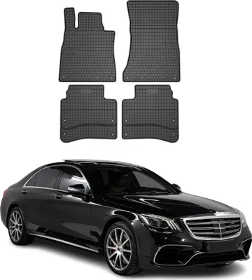 Obrázek produktu pro 2013-2020 Mercedes třídy S W222 SD Podlahové rohože gumové černé 4 ks