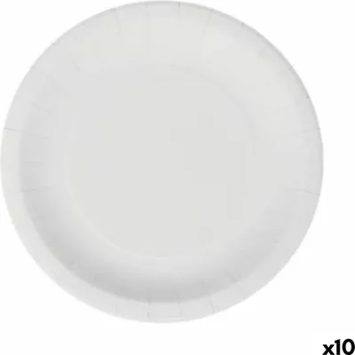 Obrázek produktu pro Sada jednorázových talířů algon jednorázové talíře bílý karton 20 cm (10 kusů)