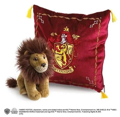Image de Harry Potter - Coussin à écusson avec figurine en peluche - Gryffondor