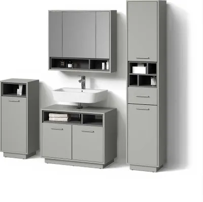 Immagine prodotto di Set di mobili da bagno Livinity Temo Grigio 4 parti, Model 53066