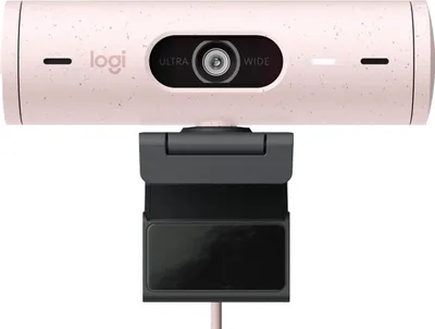 Produktbild von LOGITECH Webcam Brio 500, rose, Glas, 110x31.5x31.5mm, Full HD 1080p, 4 MP, Auto-Framing, Rightlight 4 mit autom. Lichtkorrektur, Geräuschunterdrückung, Sichtschutzblende, Klammer, Zeigemodus, abnehmbare Universalhalterung, Videokonferenzen, Windows/macOS/ChromeOS
