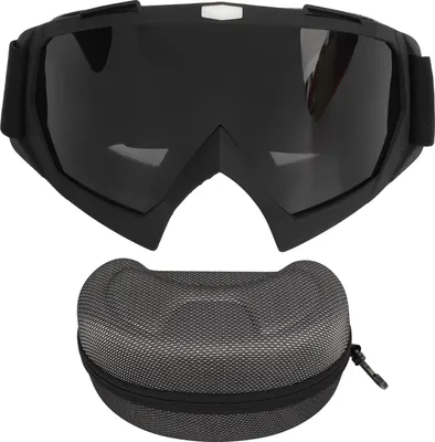 Obrázek produktu pro Outdoorové lyžařské brýle, sportovní, cyklistické, motocyklové, větruodolné, na kolo, do terénu, prachotěsné, matný černý rámeček, šedá skla