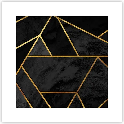 Produktbild von Poster - Poster ohne Rahmen - Abstraktion Gold Schwarz - 30x30 cm - Wand Bild - Wanddeko - Wandbilder - Kunstposter - Wandposter - Bilder - Kunstdruck - Wanddekoration - Wandbild - P2XAC30x30-4358
