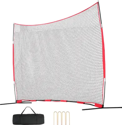 Image de SucceBuy Filet Backstop, 16 x 10 pieds Filet de barrière sportive, dispositif d'entraînement portable avec sac de transport, écran de protection pour le baseball, le softball, le football, le hockey, la crosse, parfait pour l'utilisation dans le jardin